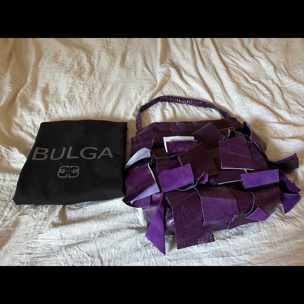 Bulga Purple Glossy Fringe Bag - NWOT